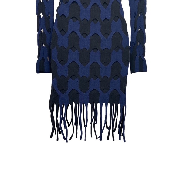 Dion Lee | NWT Two Tone Cable Mini Dress in Black & Navy Size S/M - Picture 8 of 9